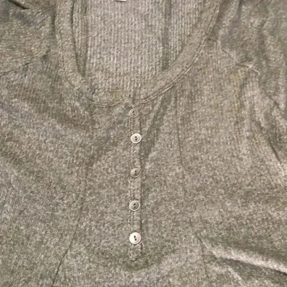 Terra & sky 1X heathered olive green top/blouse plus size - Picture 11 of 11